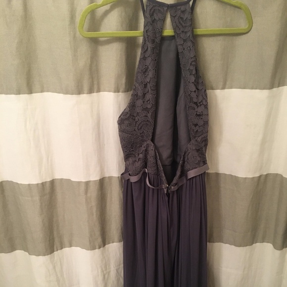 Davids Bridal Pewter Bridesmaids Dress - Picture 2 of 3